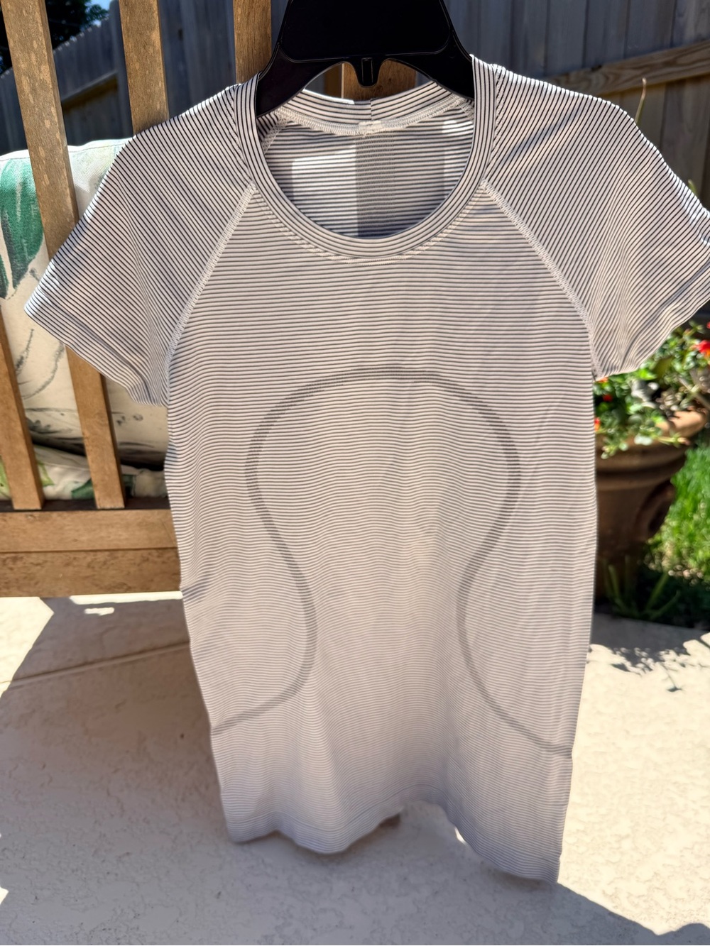 Lululemon Striped Athletic Tee Dress in White and Black